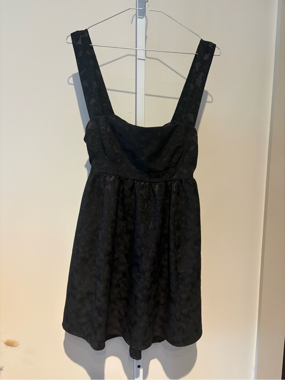 Lucy in the Sky Black Jacquard Mini Dress